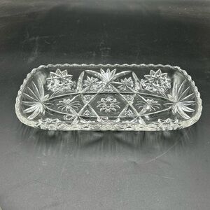 Anchor hocking prescut Elegant Clear Glass Bath Tray or relish tray